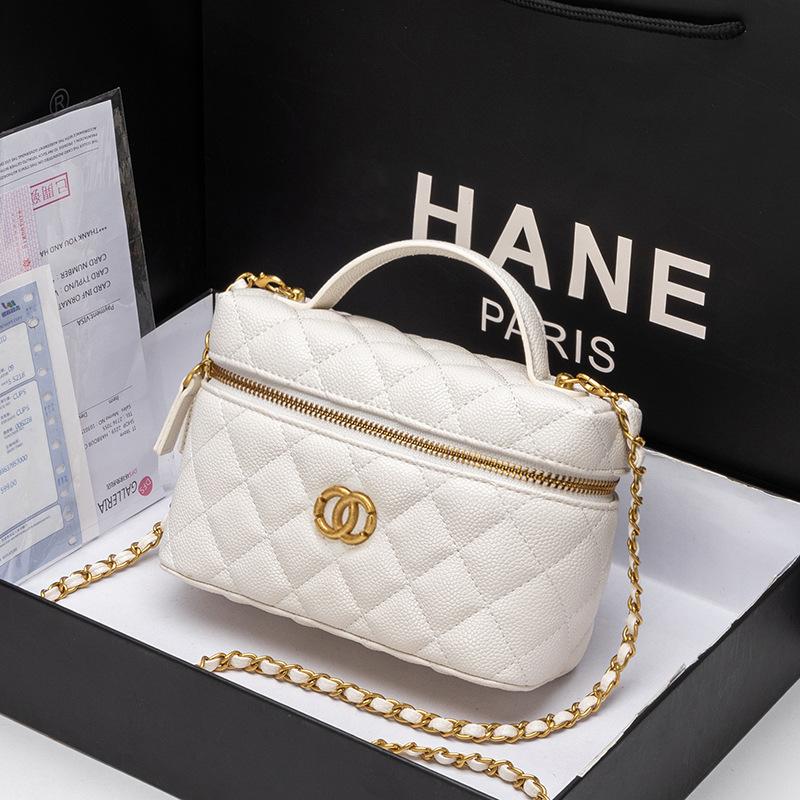 Xiaoxiangfeng Classic Grid Chain Box Bag Hand-held New Lunch Fashionable Shoulder Versatile Crossbody