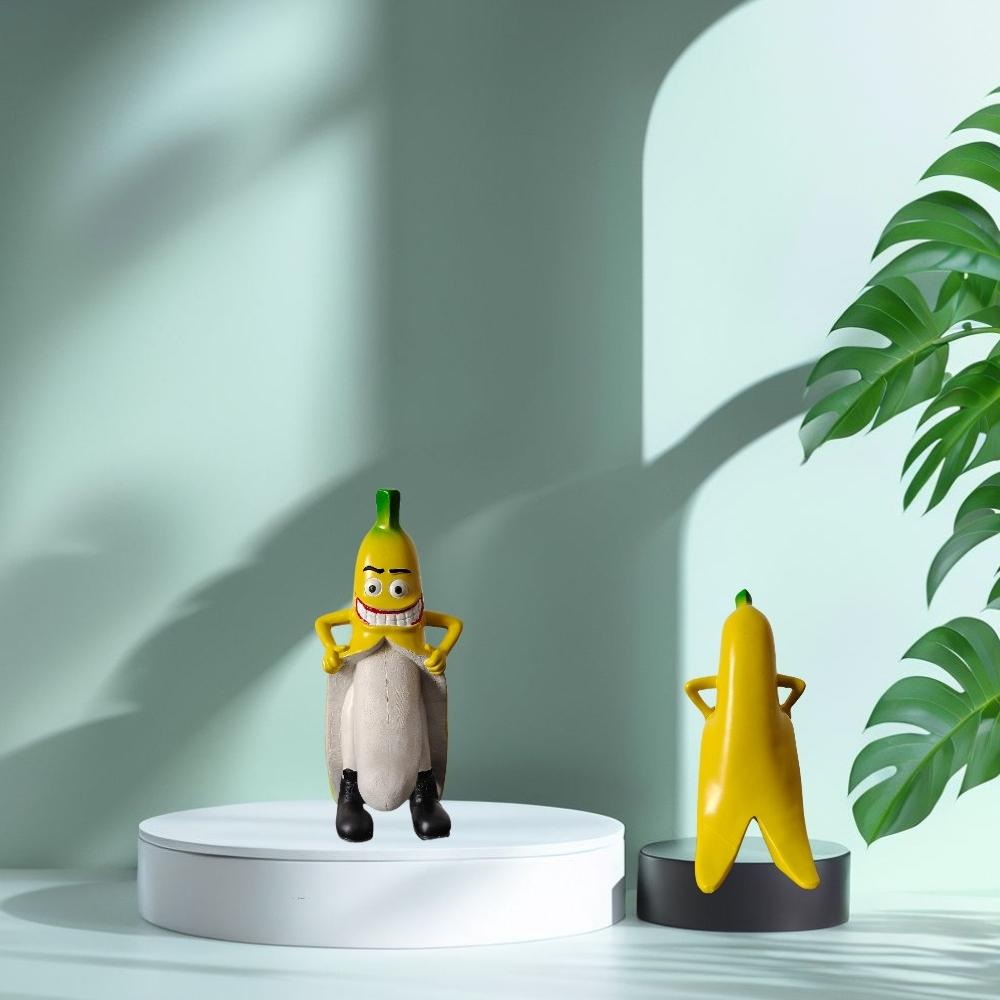 Kreatywne, ekscentryczne figurki bananów z żywicy, ekscentryczne dekoracje stołu ze złowrogimi uśmiechami, dekoracje do salonu i sypialni