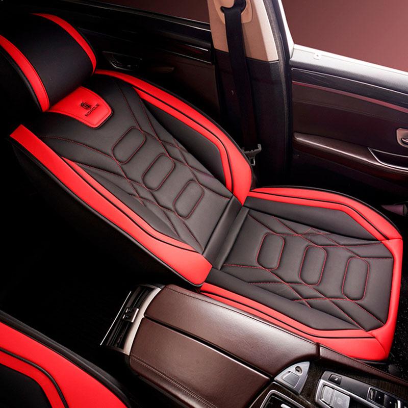 1 ks Univerzální PU kožený potah předního sedadla Odolný a prodyšný polštář Vodotěsný Ochranný polštář Potah autosedadla