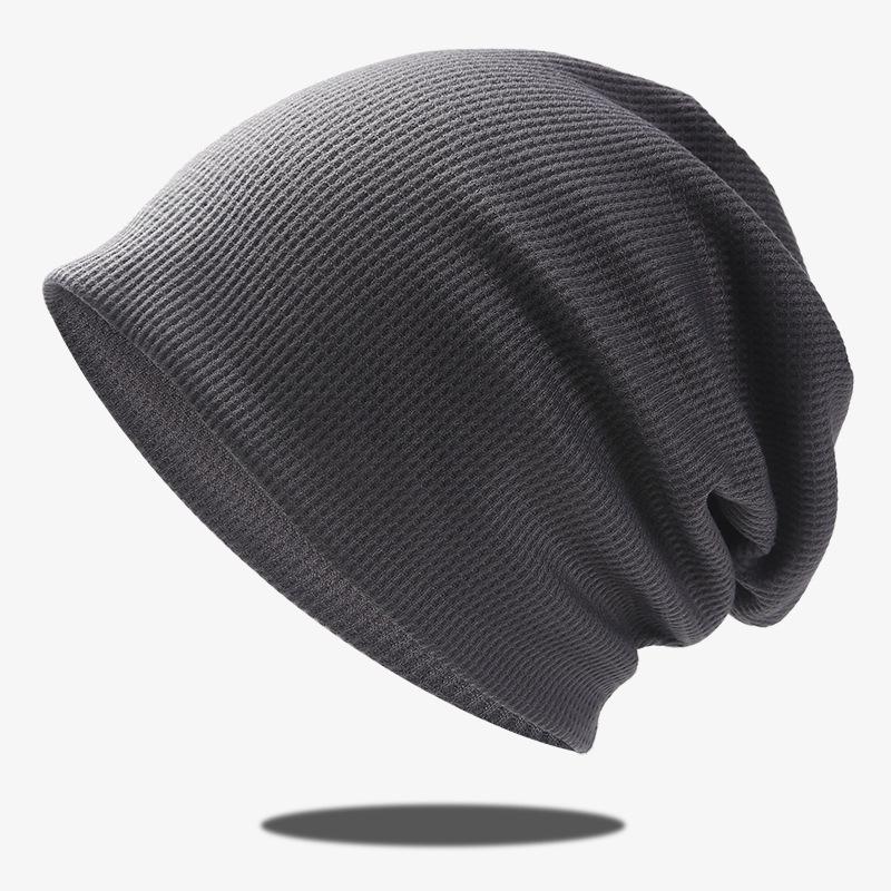 Unisex Winter Fleece-Lined Knitted Slouchy Beanie for Large Head Sizes