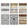 Leopard Print Nail Art Sticker, Autumn And Winter 3D Striped Nail Patch Self-Adhesive Adhesive Nail Decal
