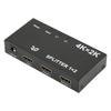 HD Multimedia Interface Splitter 1 in 2 Out 4K 2K Duplicate Mirror Screen Video Switcher with AC Adapter for TV 100‑240V