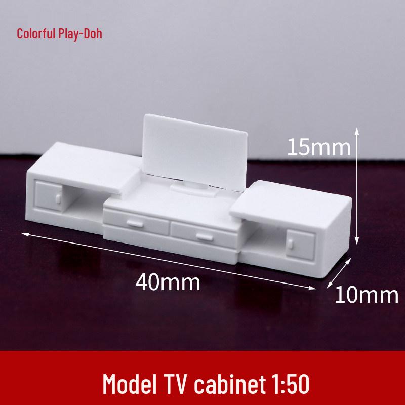 1:50 Scale White ABS Furniture Set for Architectural Model Interior Layout