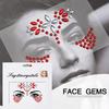 Eco-Friendly Fashion 3D Mermaid Face Gem Crystal Rhinestone Temporary Tattoo Stickers Shiny Glitter for Festival Prom Party