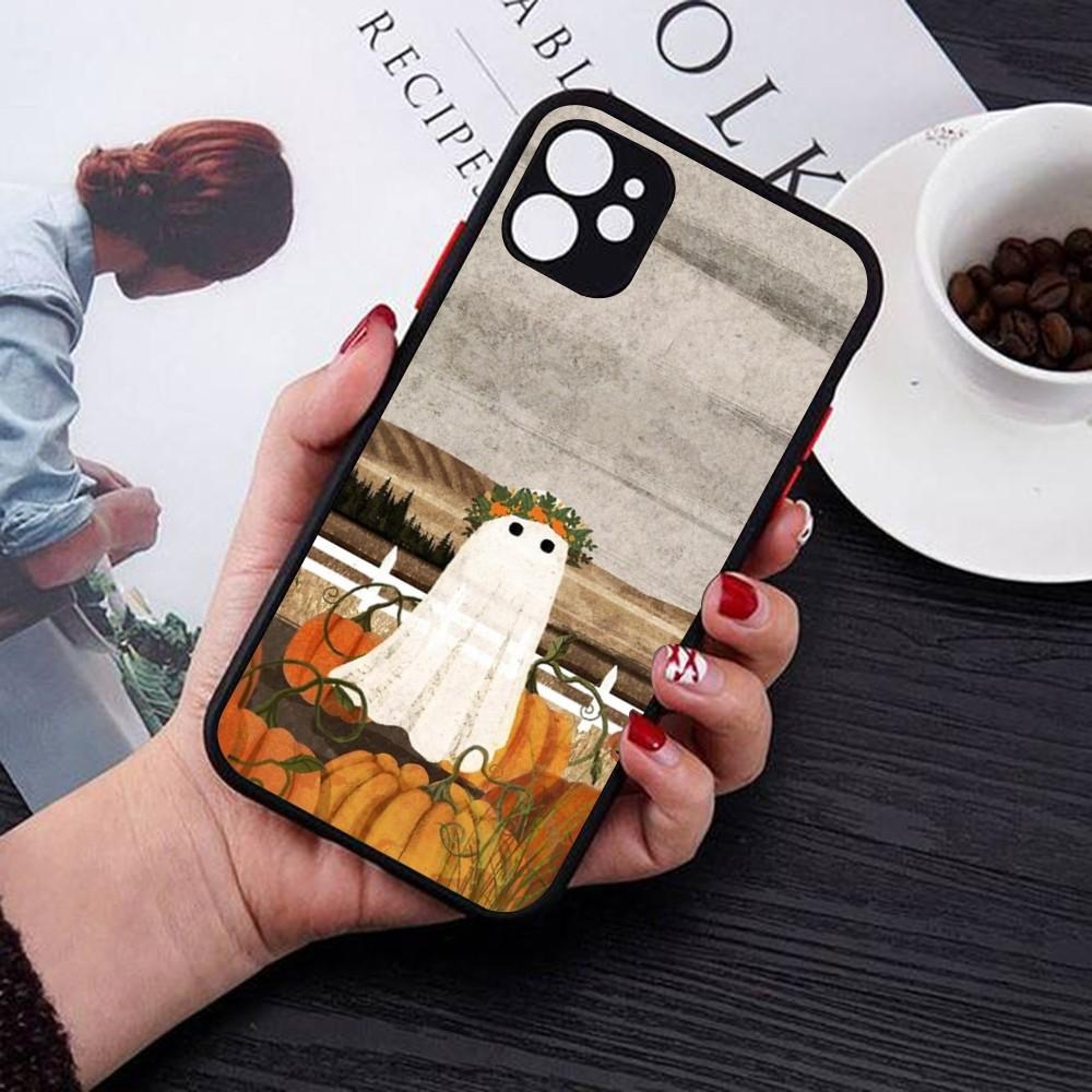 Little Ghost Phone Case For IPhone 14 11 12 13 Mini Pro Max 8 7 Plus X XR XS MAX Translucent Matte Cover