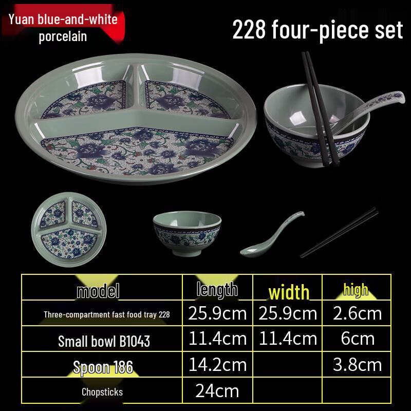 Melamine Divided Canteen Plate