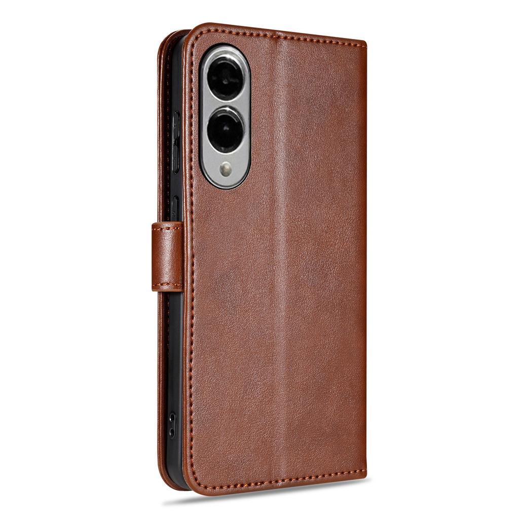 AZNS For Samsung Galaxy S25 Edge Case Anti-Scratch PU Leather Stand Wallet Phone Cover