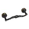 Fishing Reel Handle Aluminum Alloy Double Rocker Arm Grip and Ball Knob Baitcasting Reel Modification Accessory Black