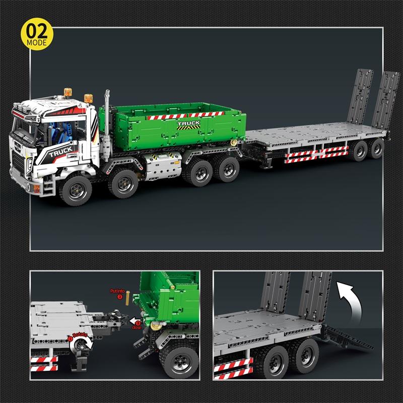 Non-Toxic 2852Pcs Technical Truck Crane Vehicle Building Blocks Hook Lifting Truck Car Trailer Tow Model Bricks Toy For Kids Holiday Gifts