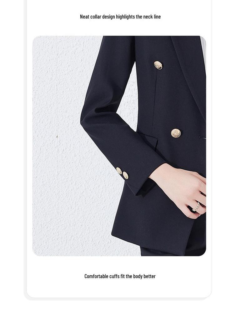 Women's Professional 2025 High-End Blazer Pant Suit Set for Workplace Interviews - Spring Collection