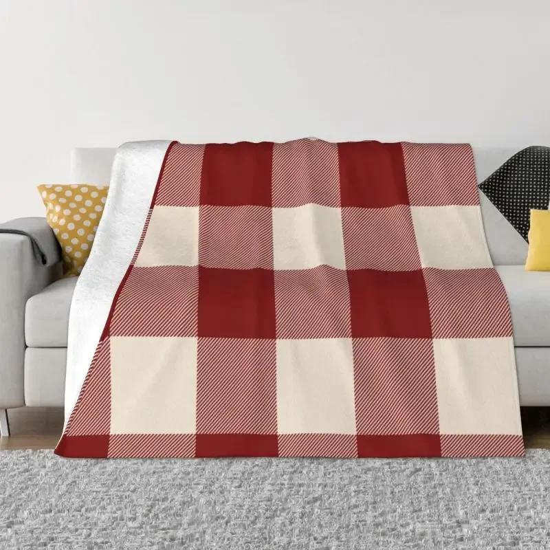 Schottischer Tartan Ein Kariertes Plaid-Webmuster Decke Fleece Flanell Kariert Bauernhaus Büffel Überwurfdecken Tagesdecke