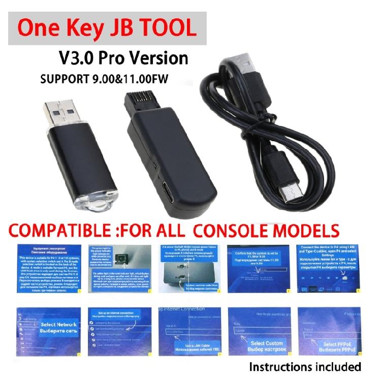 Consoles Firmware Upgrade Device One Key Tool No Disassembly with USB Type C Cord for P4 9.0 to 11.0 Easy Updates