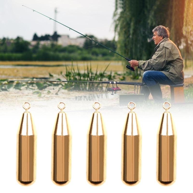 10pcs Copper Sinking Lure Weight With Enhances Casting Distance Fishing Accessories Sinkers For Fishing