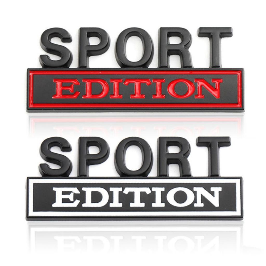 1Pc 3D Metal Sport Edition Logo Car Front Grille Badge Side Fender Rear Trunk Emblem Sticker Decal