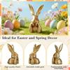 Rabbit Gold Decor Spring Gold Rabbit Sculpture Bunny Tabletop Ornament For Holiday Party Desk Shelf Dining Table Mantel Entryway