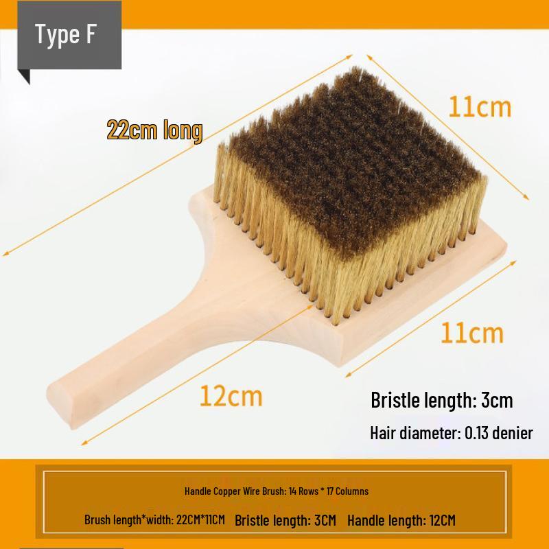 Natural Wood Handle Copper Wire Cleaning Brush