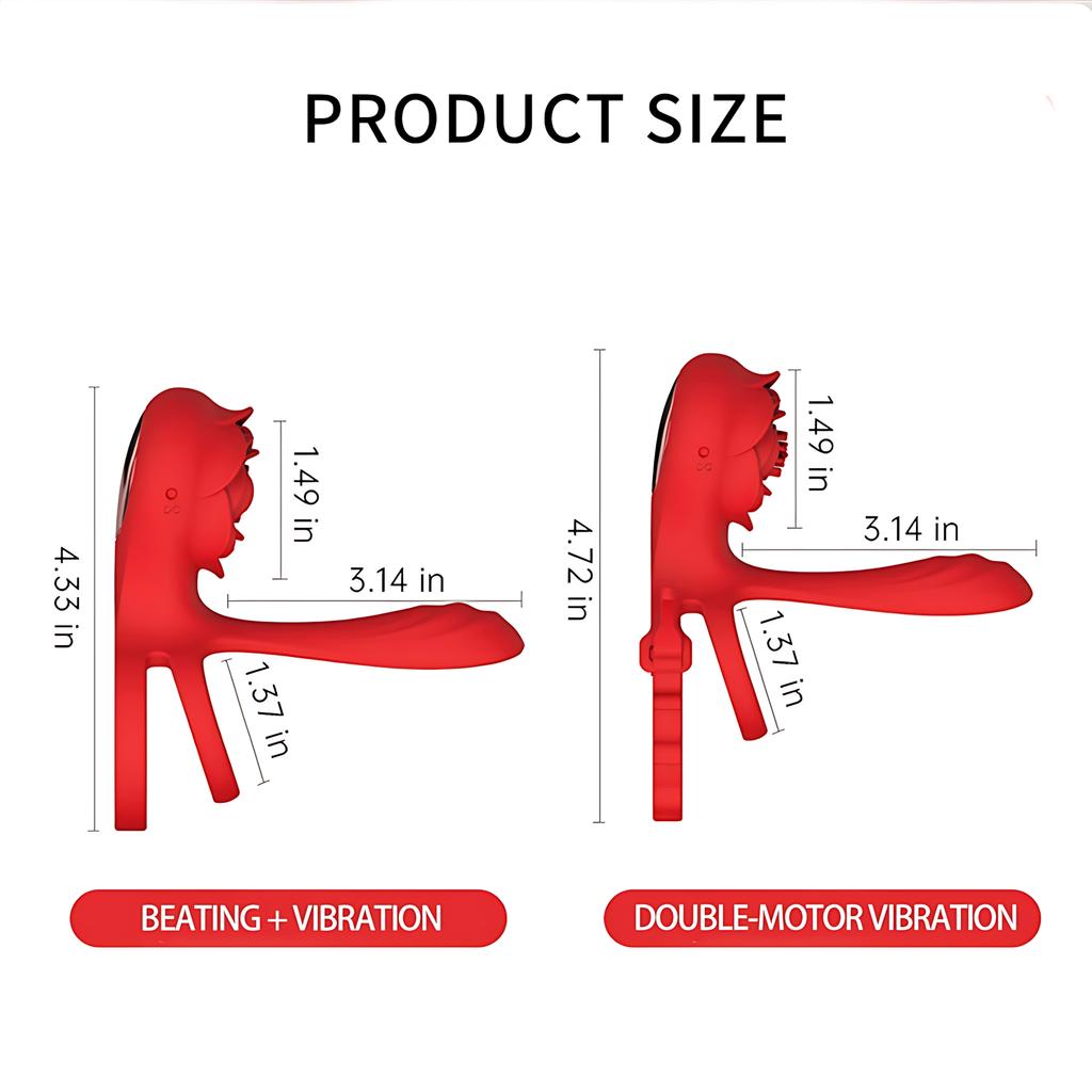 Adjustable Vibrating Cock Ring Penis Rings Vibrator with Rose Clitoral G-spot Vagina Stimulator Delay Ejaculation Remote Control Adult Sex Toy for Men