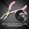 Stainless Steel Precision Wire Bending Tool - Half-Round Concave Pliers for DIY Jewelry Making, Handheld Wire Winding & Shaping, Sleek Finish