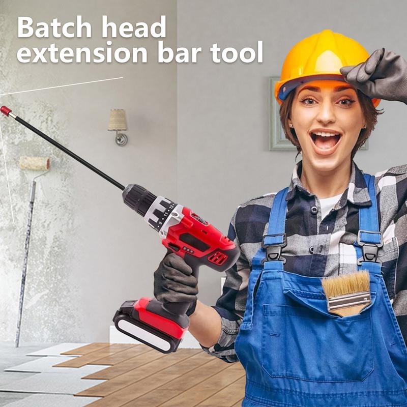 Extension Bit Holder 12-inch Magnetic Drill Bit Extension Bar Multifunctional Drill Bit Extender Attachment For Screwdriver Head