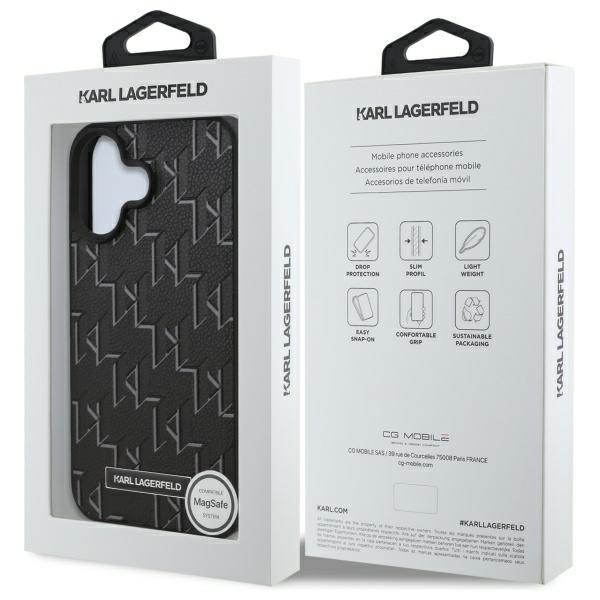 Karl Lagerfeld Klhmp16Mpkhporpk Iphone16 Plus 6.7 Czarny/Black Hardcase Hot Stamp Magsafe