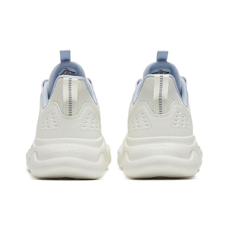 New ANTA Sheepskin Running Shoes Women's Low top Ivory White/Oxygen Blue 922235573-1