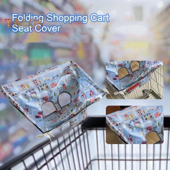 Baby Shopping Cart Cover Cartoon Print Heavy Duty Foldable Waterproof Machine Washable Kids Toddler Infant High Chair Grocery Cart Seat Cover