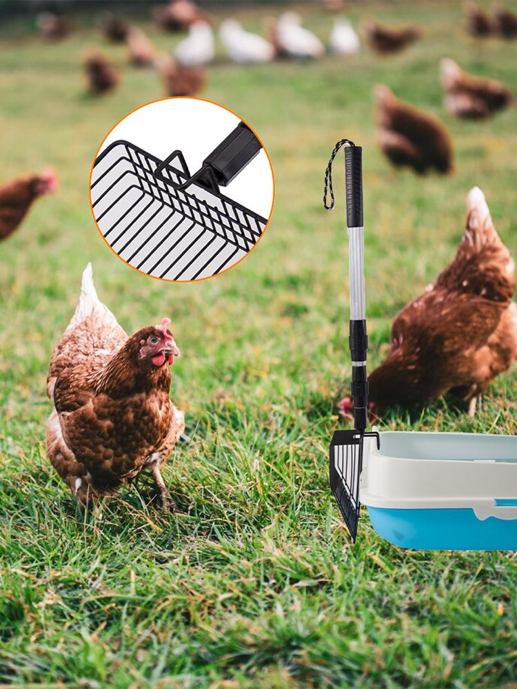 Chicken Coop Poop Shovel 3 In 1 Retractable Chicken Poop Scooper Tool for Chicken Coop Cleaning