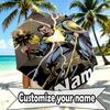 Custom Name Personalized Black Adam Print Umbrella, Auto Open Close, 8‑Rib Sturdy Frame, Commute Camping Hiking Use, Birthday Gift