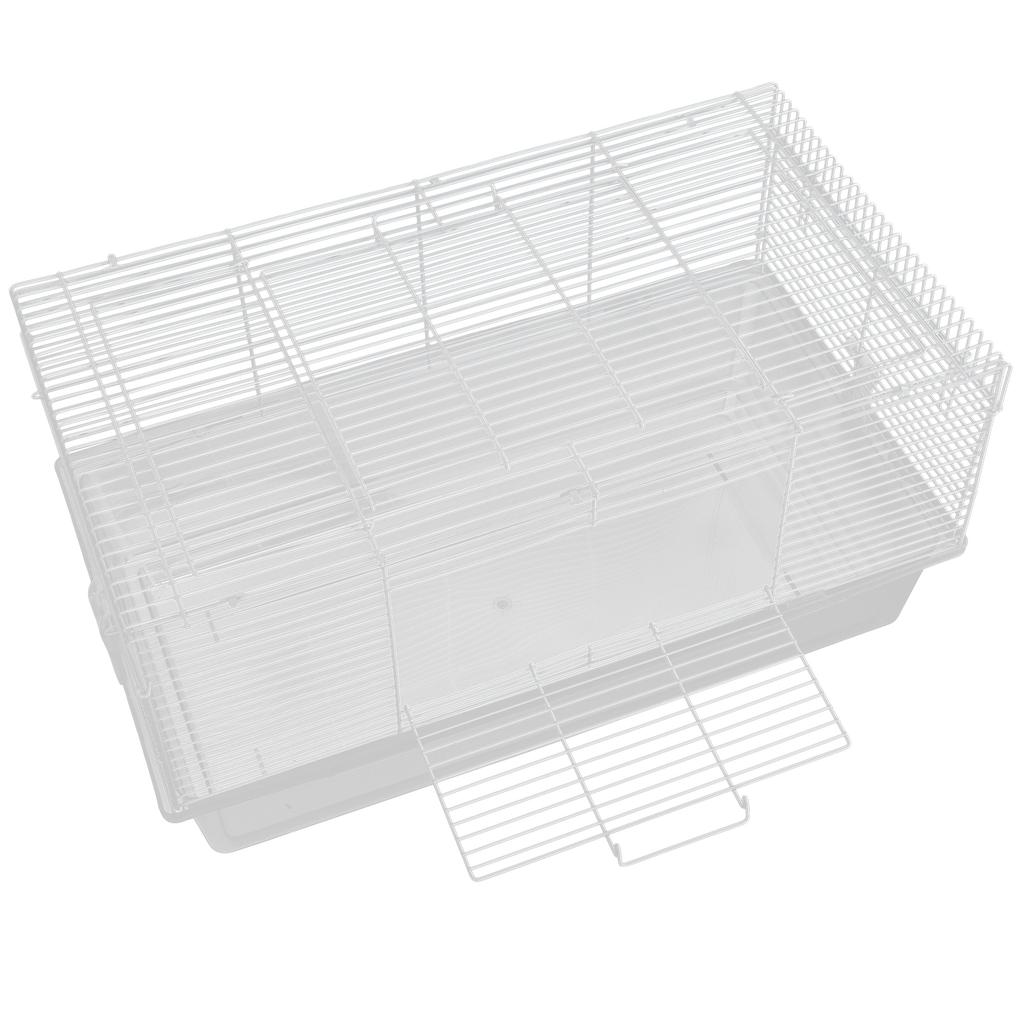 Small Pet Basic Cage Plastic Metal Wire Cage with Double Doors for Hamster Rabbit Cats DogsS