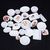 Tomtask Dollhouse Miniature Plastic Plate 33 White Set, Pieces, 1/12 Scale,