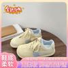 Retro platform women's new spring and autumn versatile shoes, mango head platform white shoes