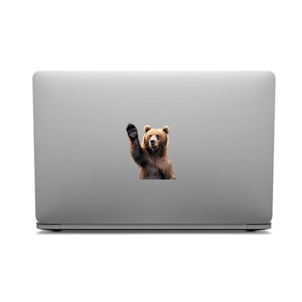 1PC 2D Flat Stickers Bear Animal Creativity Car Stickers Luggage Refrigerator Wall Stickers Laptop Toilet Stickers