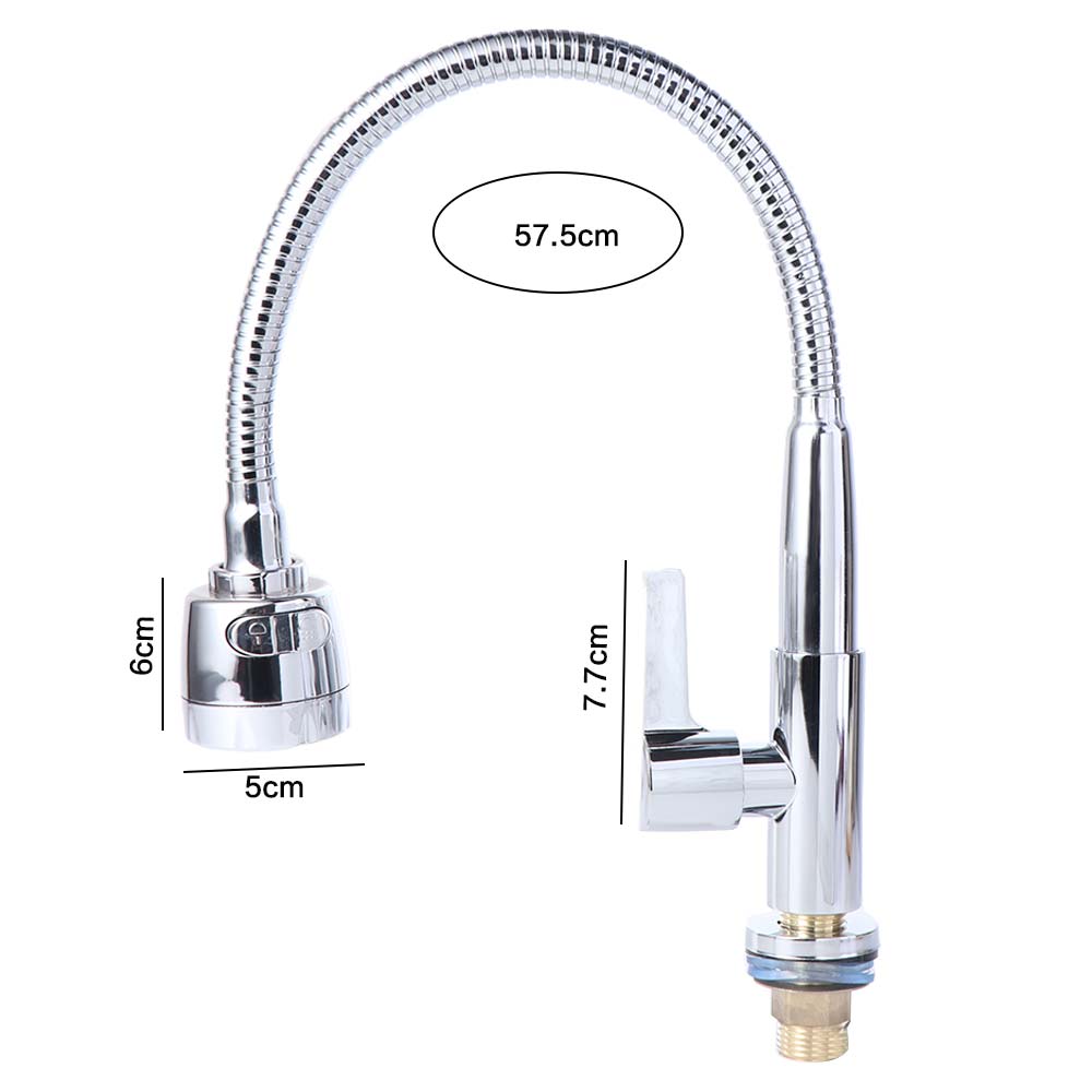 Adjustable Mode Kitchen Faucet Rotatable Sink Water Tap Single Cold Water Faucet  Balcony