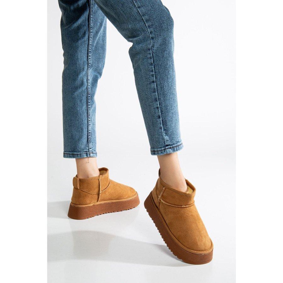 Women's Thick Soled Faux Fur Lined Casual Boots