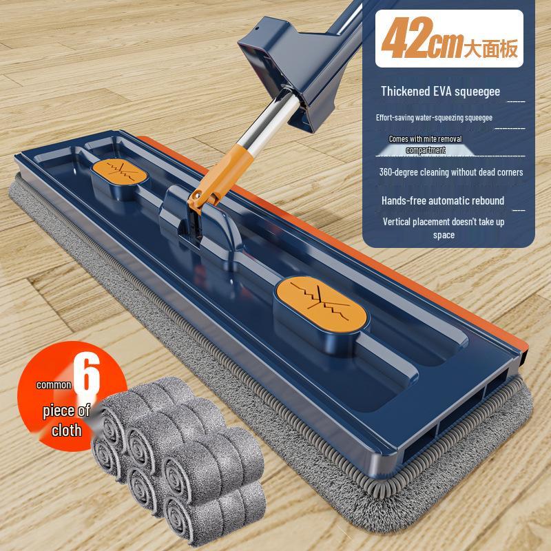 Hands-Free 42CM Flat Mop - New Absorbent Design for Easy Cleaning