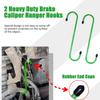 8 Pcs Green Brake Caliper Hangers, Brake Caliper Hooks, Brake Caliper Hanger Hook Brake Caliper Hooks With Rubber Tips, Stainless Steel Hook/Hanger -