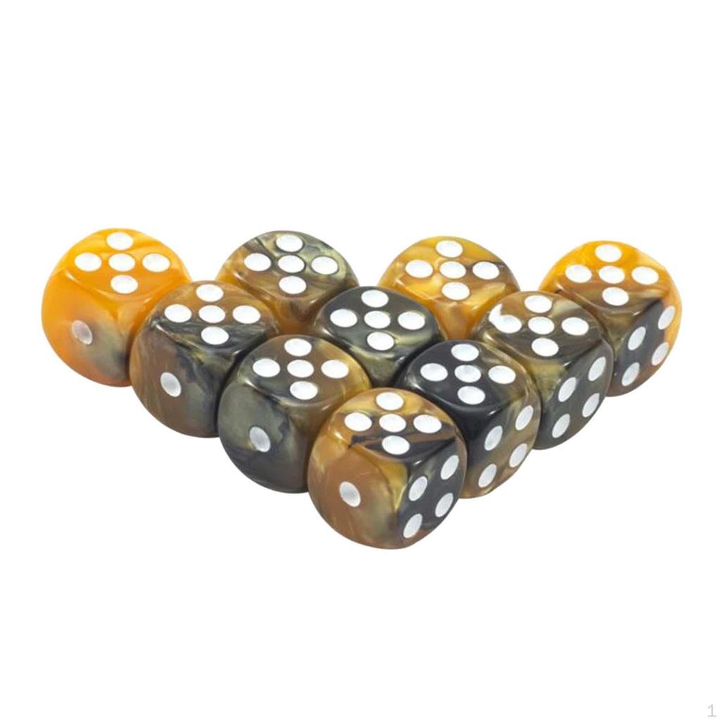 10 Pieces Polyhedral Dices Role Playing Dice Multi Side Acrylic Set Table Game Entertainment