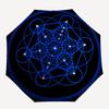 Blue Geometric Mandala: Aesthetic  DecorUmbrella, Portable 3-Fold Compact Umbrella,Christmas Gift ES574