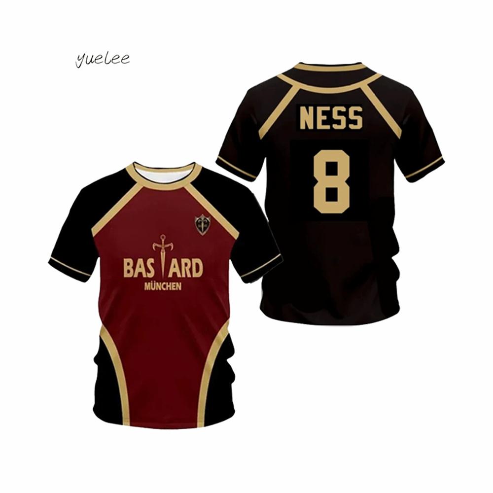 Blue Lock Anime 3D-tryck Herr T-shirt Mode Andningsbar Jersey Casual Sport T-shirt Sommar Herr Utomhusträning Sportkläder