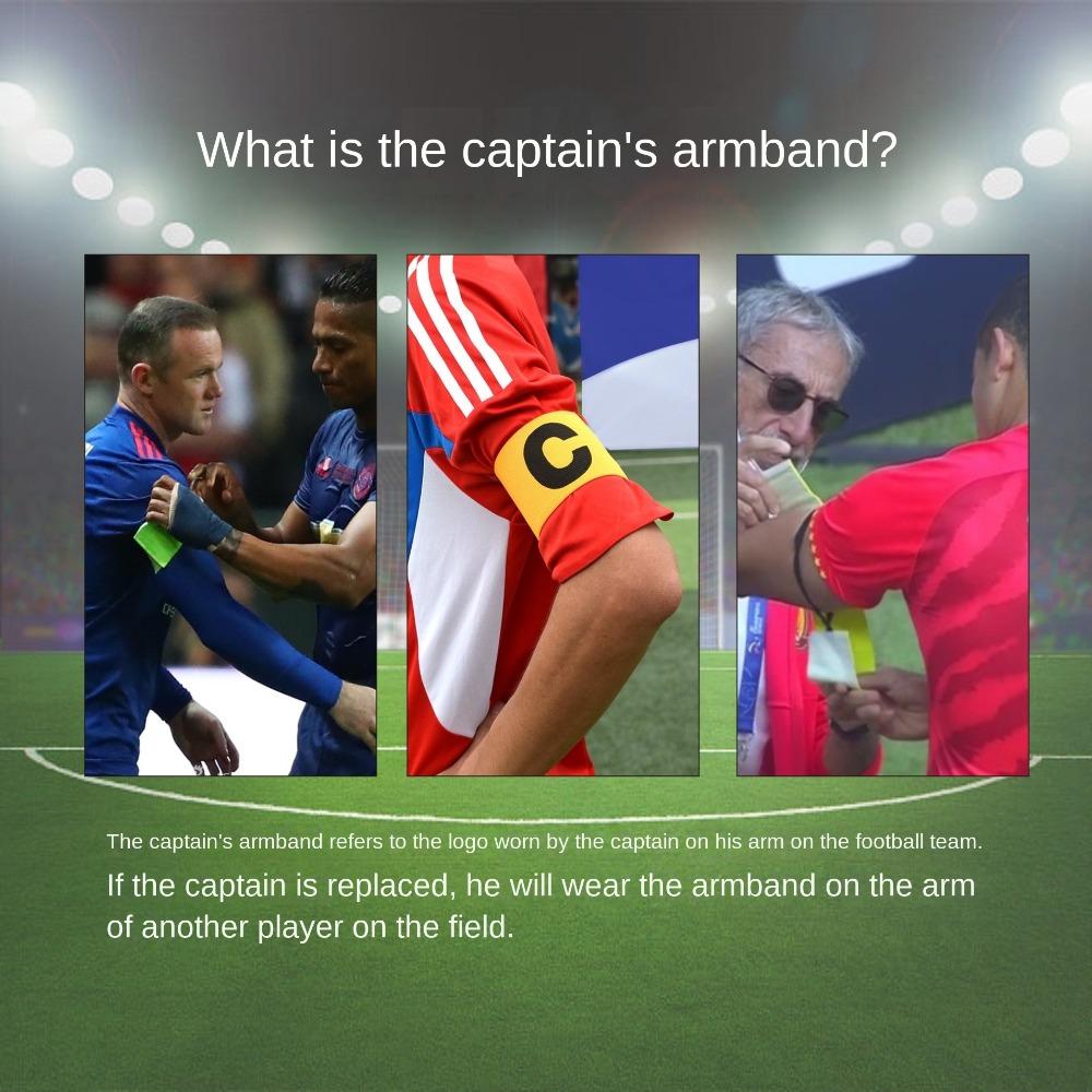 Random Football Captain Armband Adjustable Squad Armbands Sports Armband Soccer Gift