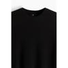 H M Regular Fit Ribbed Knit Tee Black
