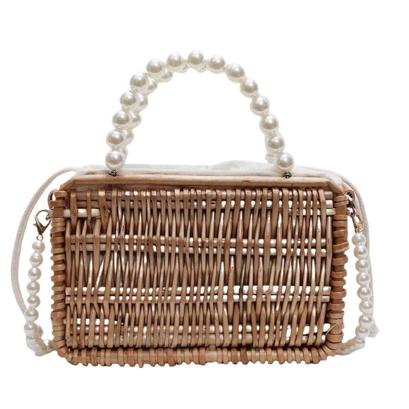Bag Women's New Beach Woven Bag Fashion Chain Shoulder Messenger Bag