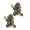 Statue Mahakala Bronze Antique Laiton Tibétain Petit Ornement Suspendu Protecteurs Sacrés du Dharma Bouddhisme Sculpture Cadeau