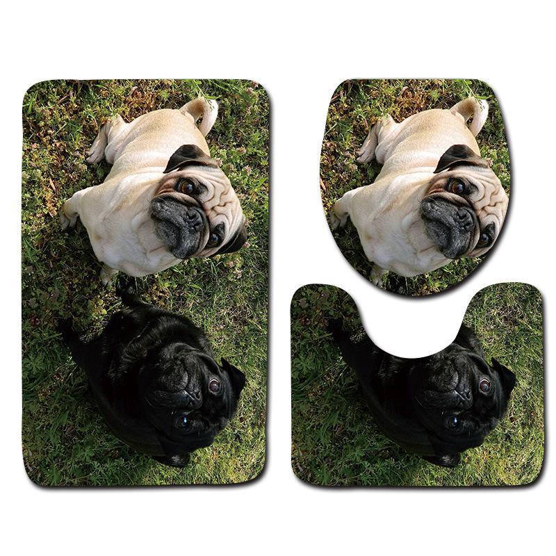 Bathroom Floor Mat Bathroom Mat Toilet Three-Piece Set