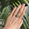 Anillo Signet Tótem Ojo Turco para Mujer - Diseño de Moneda Redonda, Joyería de Moda Transfronteriza