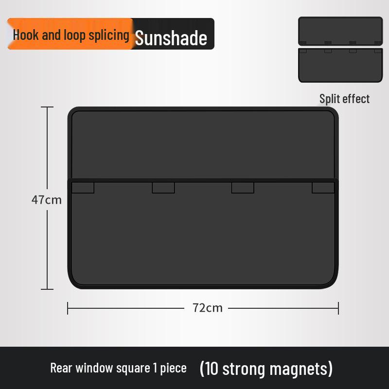 

Car Sunshade Blackout Curtain - Heat Insulation & UV Protection for Side Windows, Full/Half Cover with Removable Velcro, No Punching Needed.