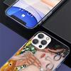 Kiss by Gustav Klimt Desig Case Phone Cover for Apple iphone 16 15 14 13 12 Mini 11 Pro Max 16E X XS XR 7 Plus 8 + SE 2020 Trend