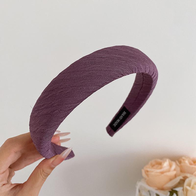 Romantisk Lilla Ansiktsvask Hårbøyler Strikk Ny Trendy Sateng Bredt Hårbånd For Kvinner Søtt Hodebånd Jenter Hårtilbehør Gaver