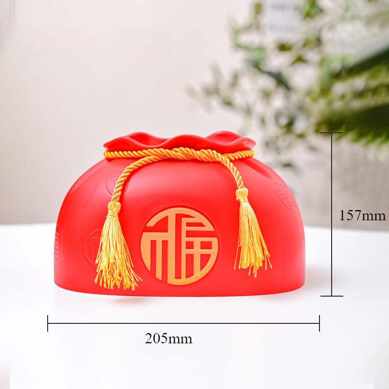 

Chinese Style Lucky Bag Tissue Boxes, Paper Towel Box,Living Room Coffee Table,Luxury Style Paper Box, Desktop Home Decoration