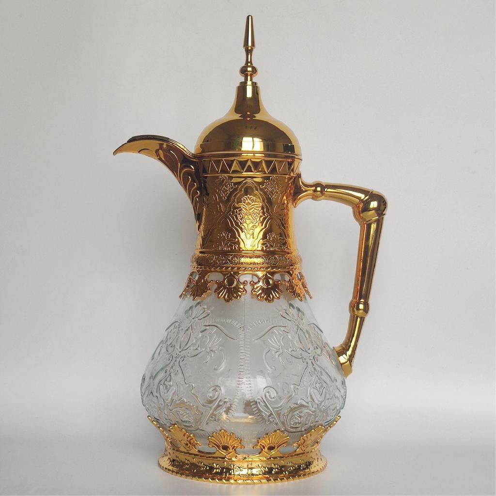 Ensemble de bouilloire à eau froide en verre de luxe pour le Moyen-Orient - Grande capacité, design de haute qualité pour un usage domestique